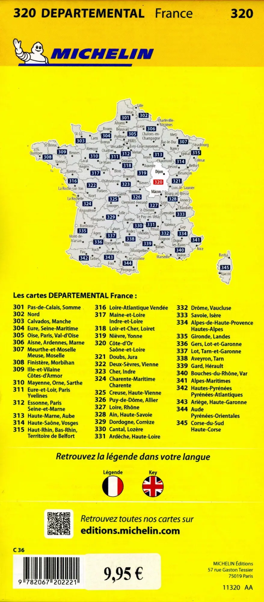 Bild: 9782067202221 | Michelin Burgund Ost | Straßen- und Tourismuskarte 1:150.000 | 1 S.
