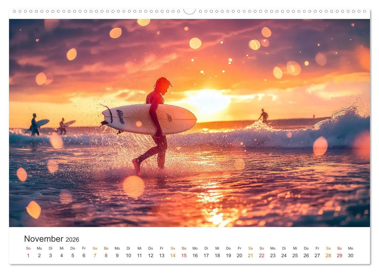 Bild: 9783457262221 | Surfen - Ride the Wave (Wandkalender 2026 DIN A2 quer), CALVENDO...