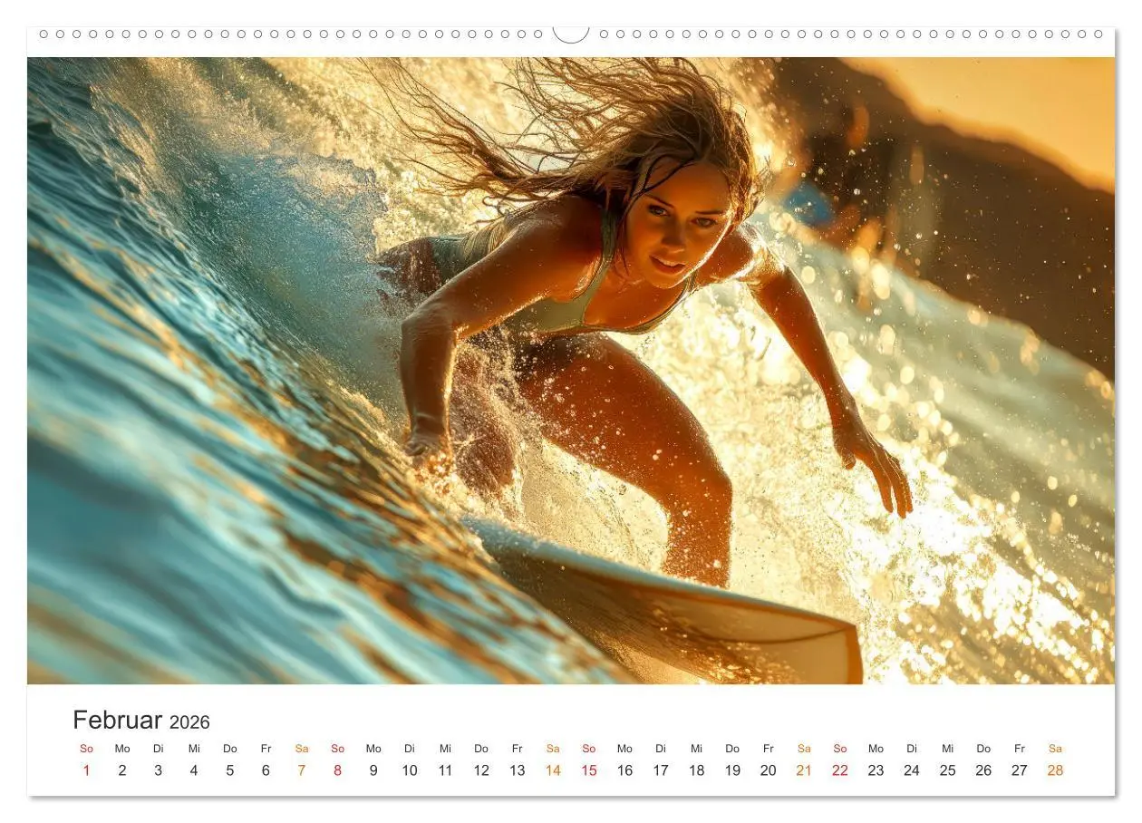 Bild: 9783457262221 | Surfen - Ride the Wave (Wandkalender 2026 DIN A2 quer), CALVENDO...