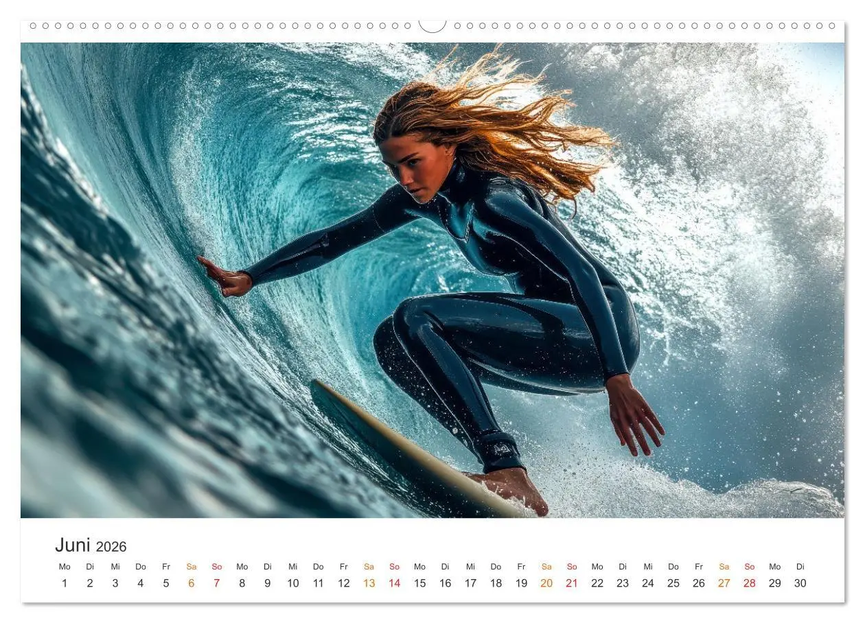 Bild: 9783457262221 | Surfen - Ride the Wave (Wandkalender 2026 DIN A2 quer), CALVENDO...