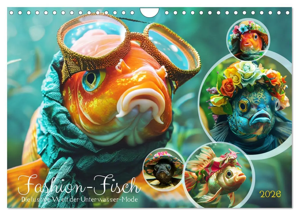 Cover: 9783457332221 | Fashion-Fisch. Die lustige Welt der Unterwasser-Mode (Wandkalender...