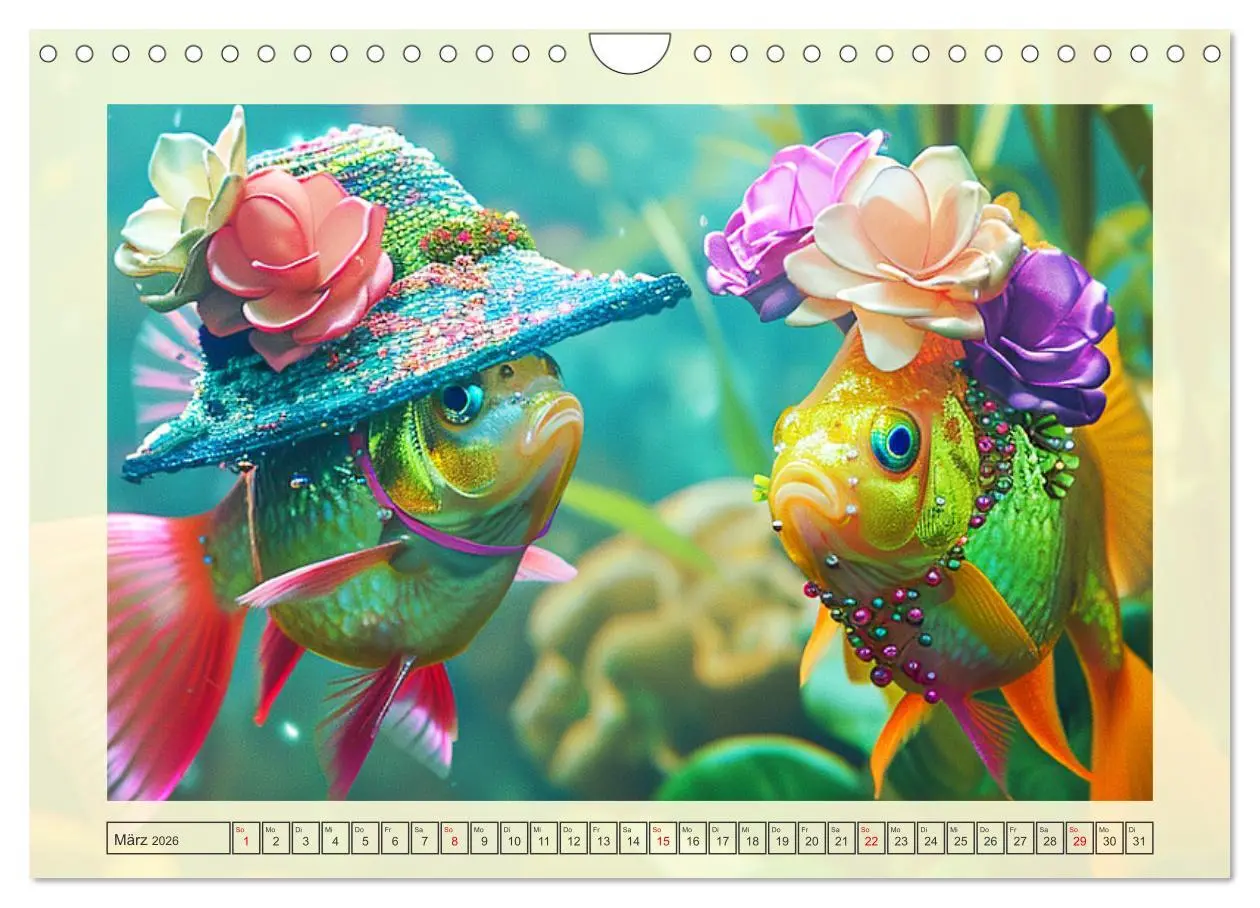 Bild: 9783457332221 | Fashion-Fisch. Die lustige Welt der Unterwasser-Mode (Wandkalender...