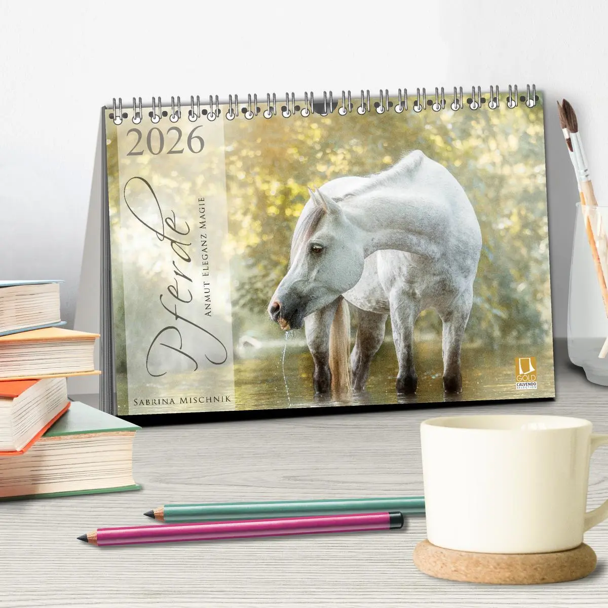 Bild: 9783457882221 | Pferde - Anmut, Eleganz, Magie (Tischkalender 2026 DIN A5 quer),...