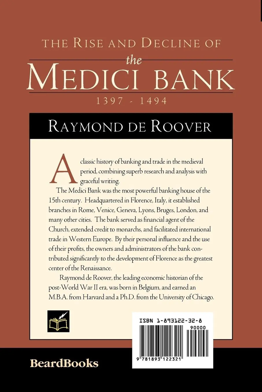 Rückseite: 9781893122321 | The Rise and Decline of the Medici Bank: 1397-1494 | Roover | Buch