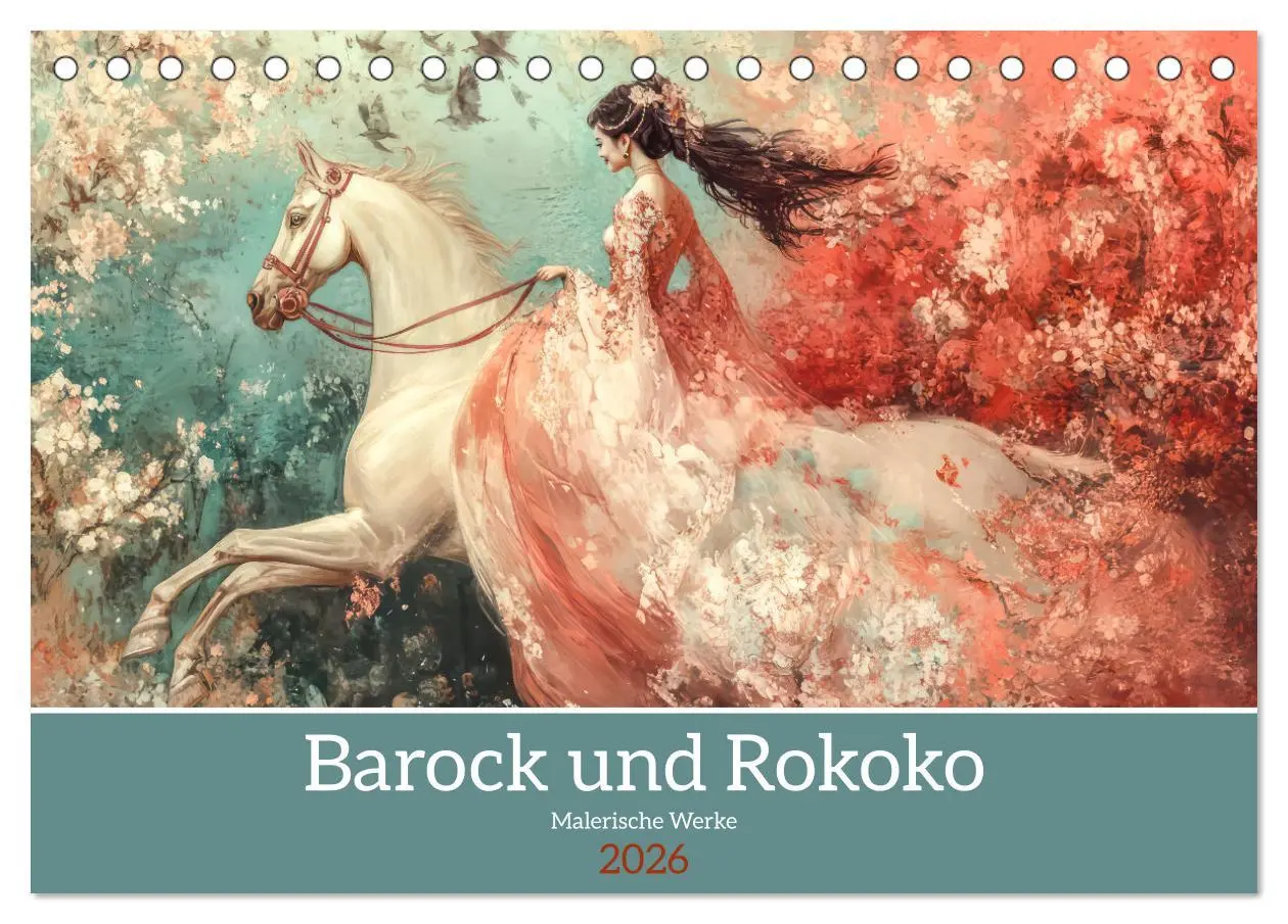 Cover: 9783457252321 | Barock und Rokoko - Malerische Werke (Tischkalender 2026 DIN A5...