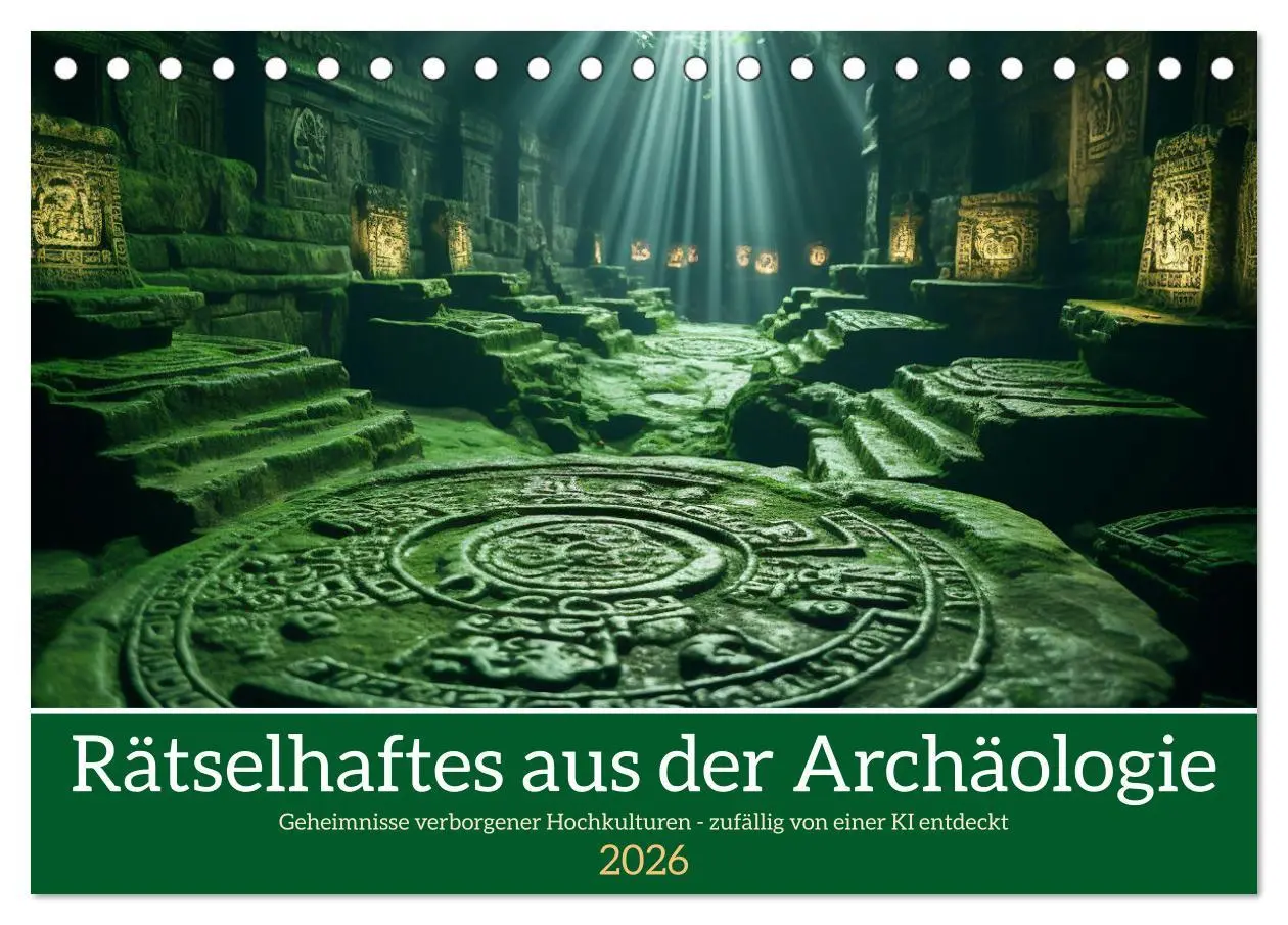 Cover: 9783457492321 | Rätselhaftes aus der Archäologie (Tischkalender 2026 DIN A5 quer),...
