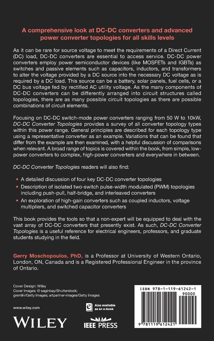 Rückseite: 9781119612421 | DC-DC Converter Topologies | Basic to Advanced | Gerry Moschopoulos