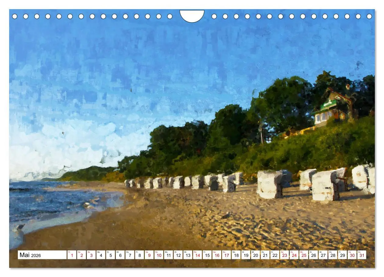 Bild: 9783457622421 | Malerische Insel Usedom - Acryl Impressionen (Wandkalender 2026 DIN...
