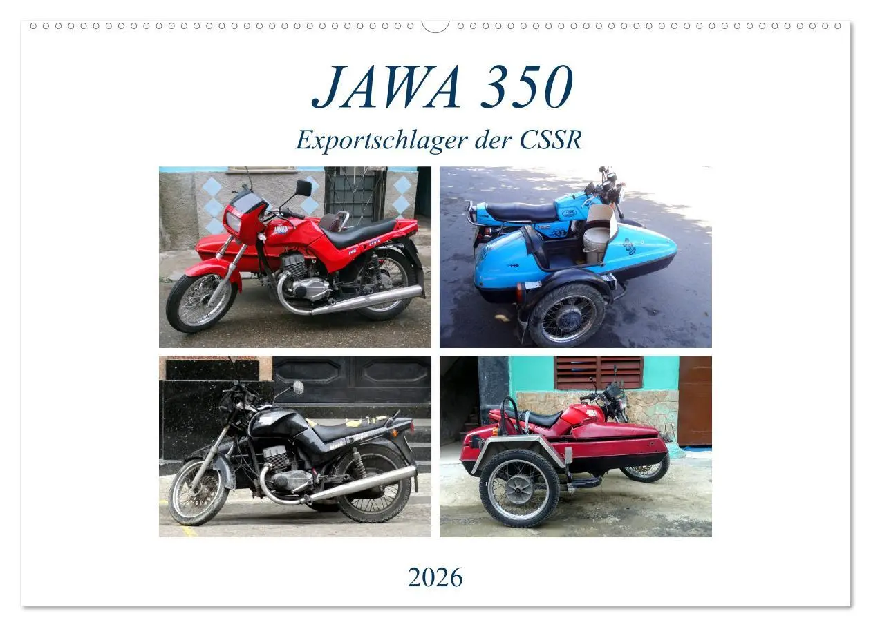 Cover: 9783457792421 | JAWA 350 - Exportschlager der CSSR (Wandkalender 2026 DIN A2 quer),...