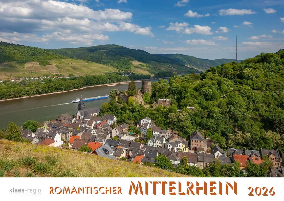 Cover: 9783965352421 | Romantischer Mittelrhein 2026 Bildkalender A4 quer, spiralgebunden