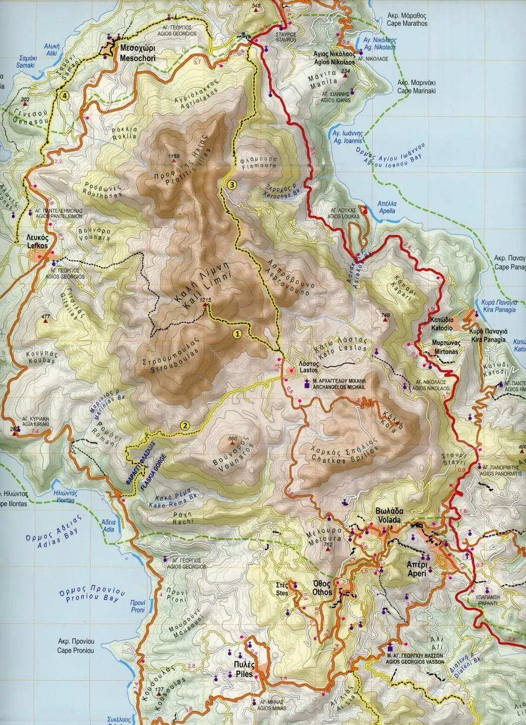 Bild: 9789609412421 | Wanderkarte Karpathos 1 : 43.000 | (Land-)Karte | Anavasi Wanderkarte