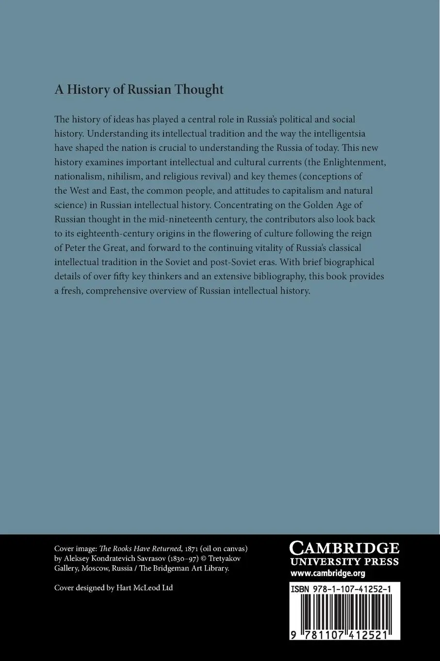 Rückseite: 9781107412521 | A History of Russian Thought | William Leatherbarrow (u. a.) | Buch