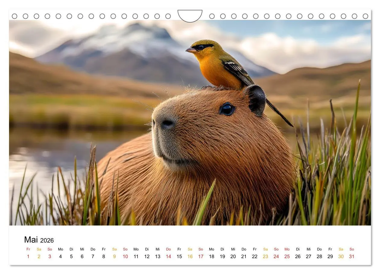 Bild: 9783457302521 | Capybara - liebenswertes großes Wasserschwein (Wandkalender 2026...