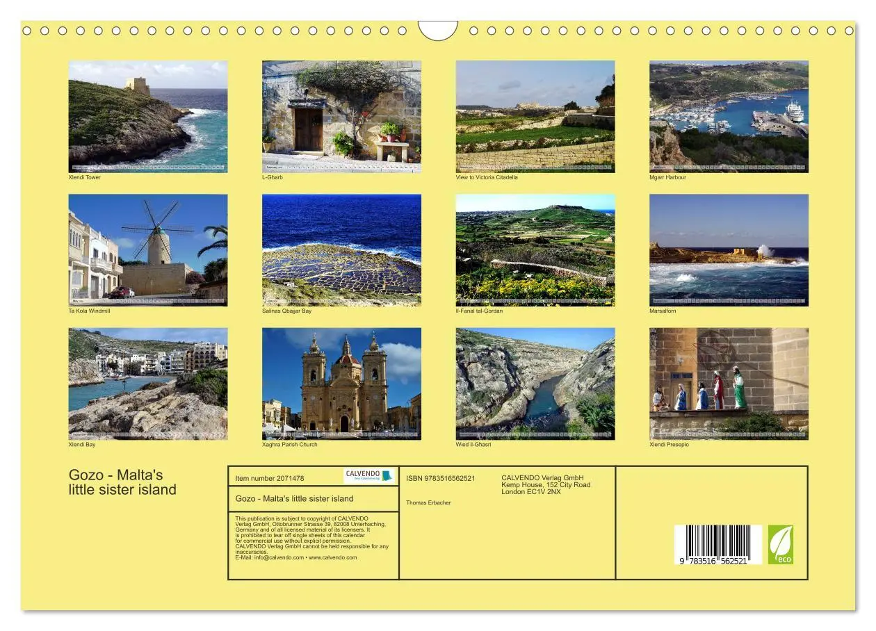 Bild: 9783516562521 | Gozo - Malta's little sister island (Wall Calendar 2026 DIN A3...