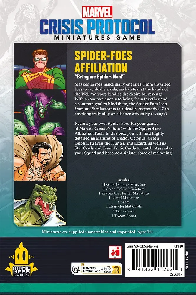 Bild: 841333122621 | Marvel: Crisis Protocol Spider-Foes Affiliation Pack | Shick (u. a.)