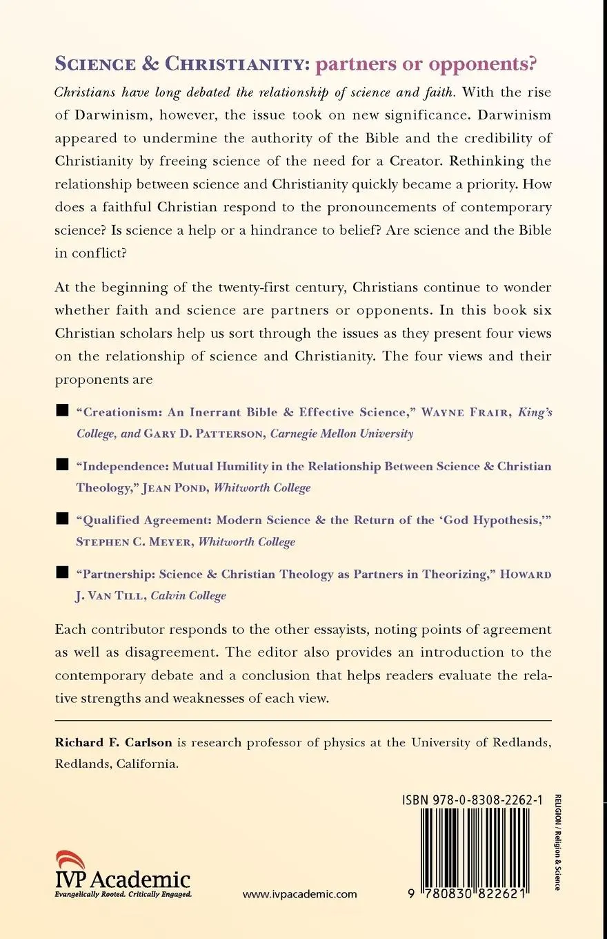 Rückseite: 9780830822621 | Science &amp; Christianity | Four Views | Richard F. Carlson | Taschenbuch