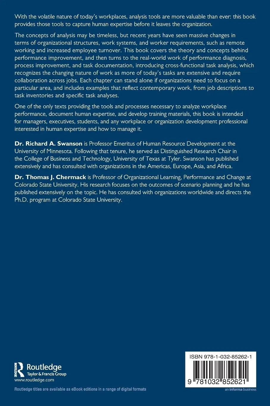 Rückseite: 9781032852621 | ANALYSIS | Richard A. Swanson (u. a.) | Taschenbuch | Englisch | 2024