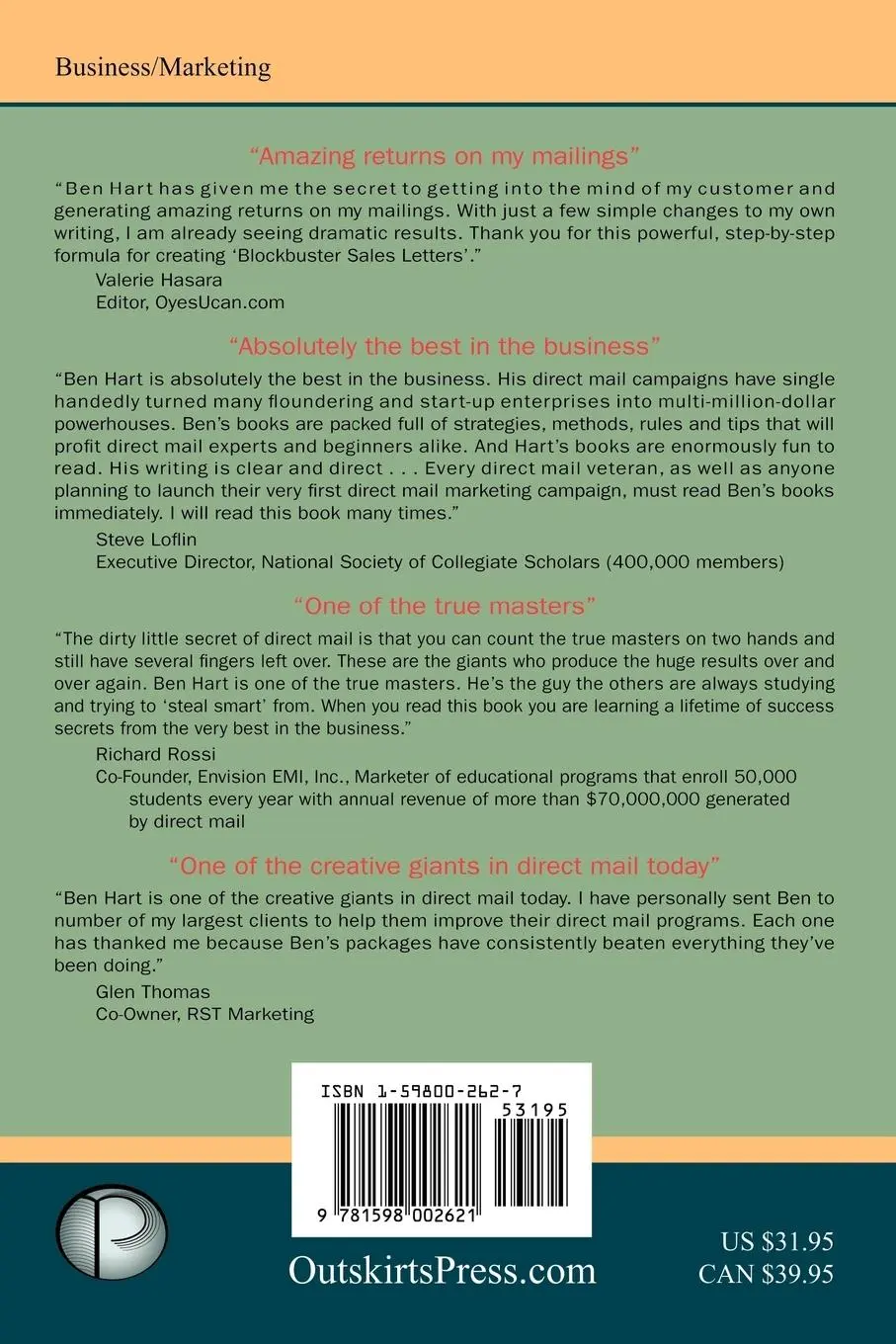 Rückseite: 9781598002621 | How to Write Blockbuster Sales Letters | Benjamin Hart | Taschenbuch