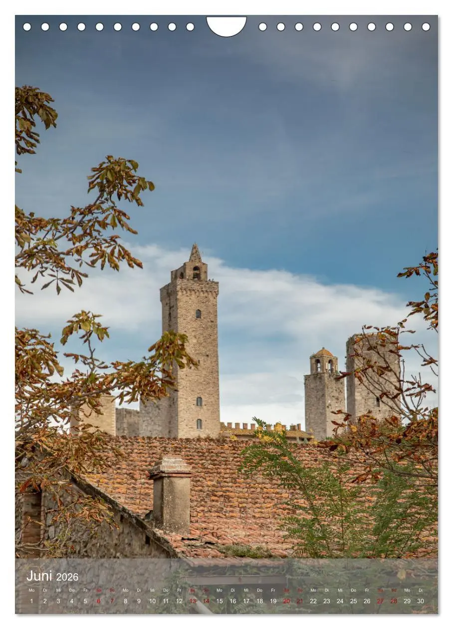 Bild: 9783516242621 | San Gimignano - Stadt der Türme (Wandkalender 2026 DIN A4 hoch),...