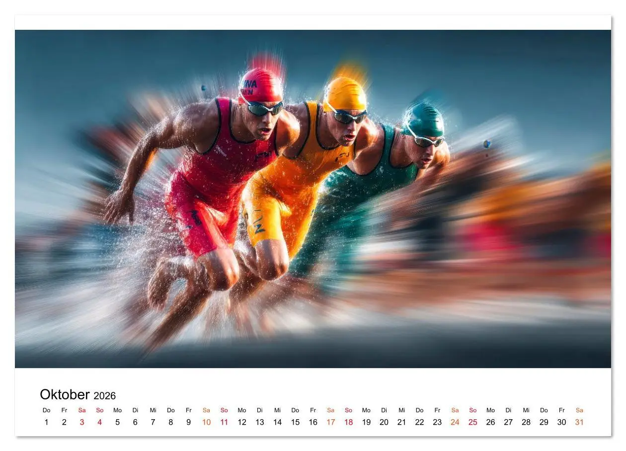 Bild: 9783516622621 | Triathlon - Grenzen verschieben (hochwertiger Premium Wandkalender...