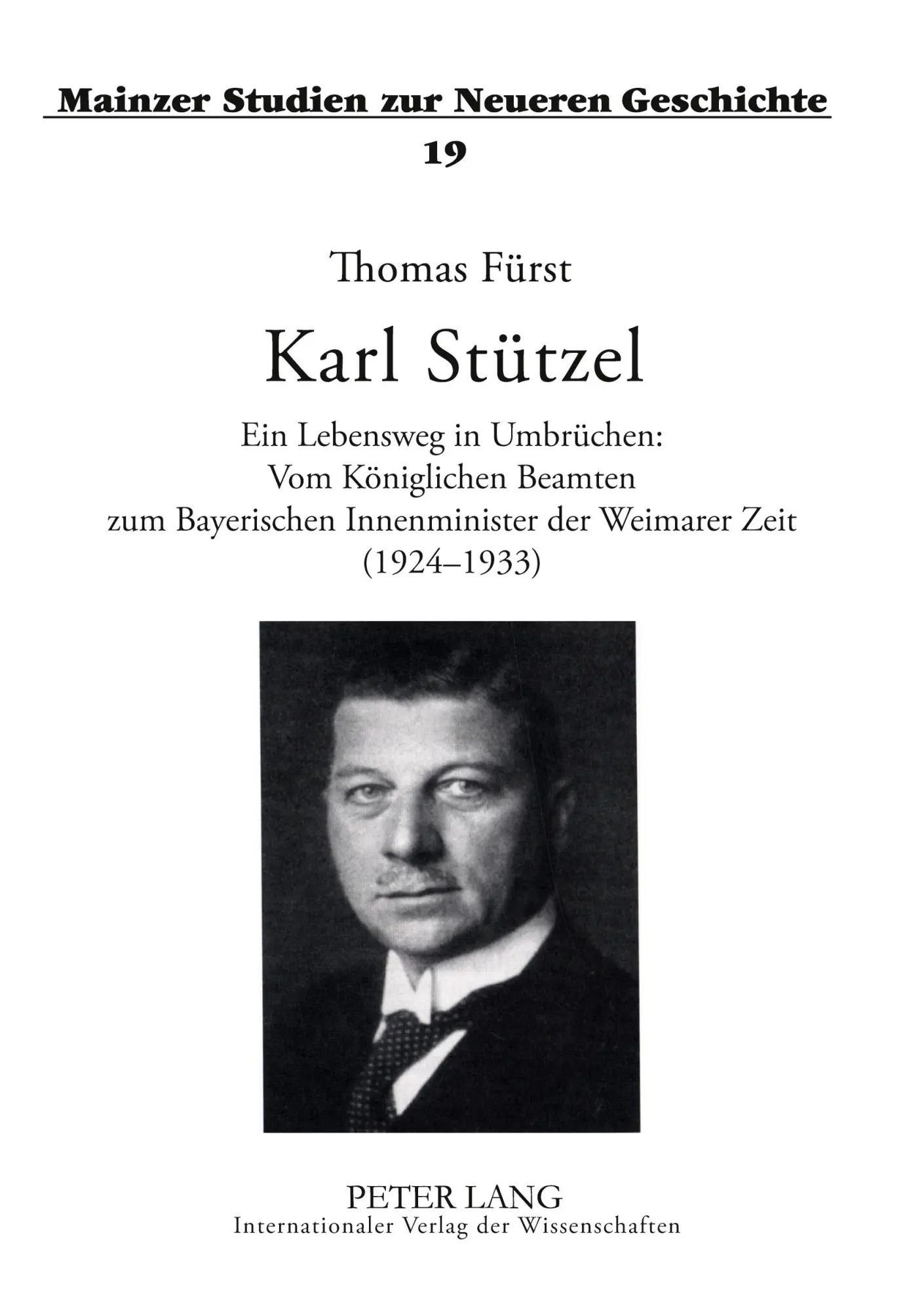 Cover: 9783631532621 | Karl Stützel | Thomas Fürst | Taschenbuch | 528 S. | Deutsch | 2007