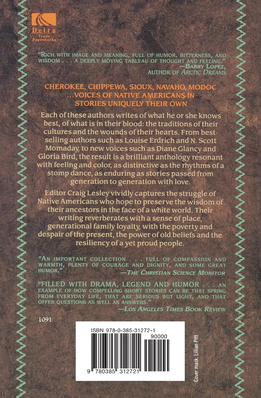 Rückseite: 9780385312721 | Talking Leaves | Contemporary Native American Short Stories | Lesley