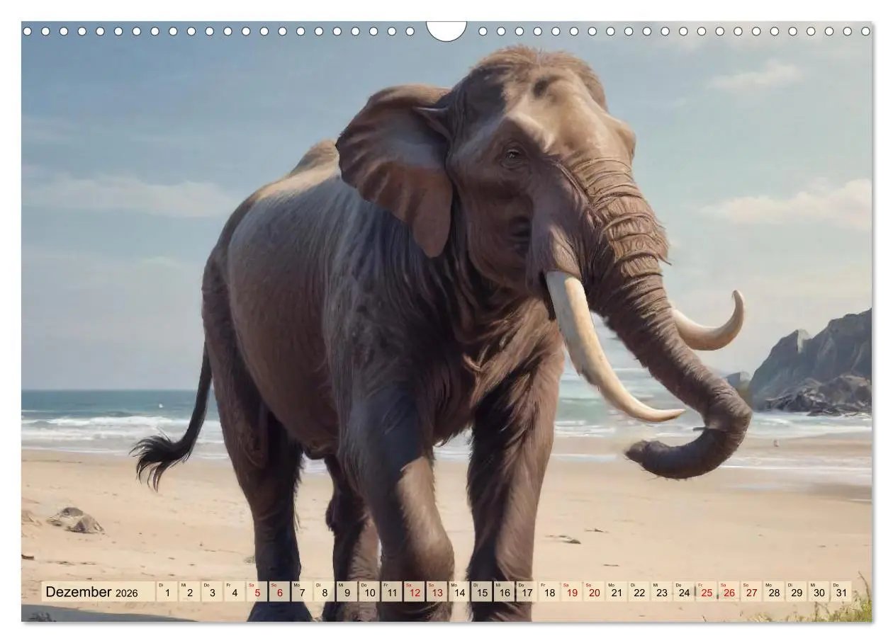Bild: 9783457382721 | Riesen der Eiszeit - Ein Jahr voller Mammut Momente (Wandkalender...