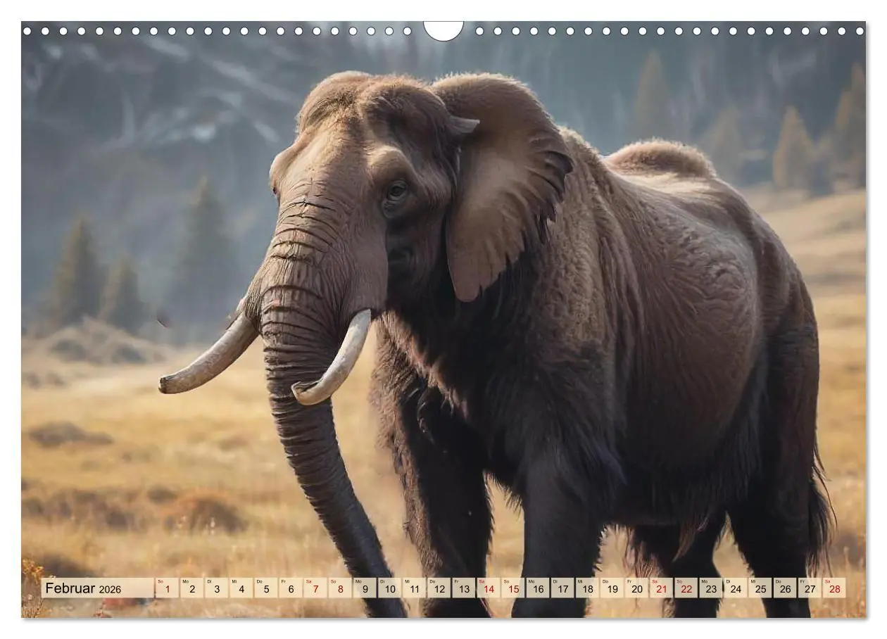 Bild: 9783457382721 | Riesen der Eiszeit - Ein Jahr voller Mammut Momente (Wandkalender...