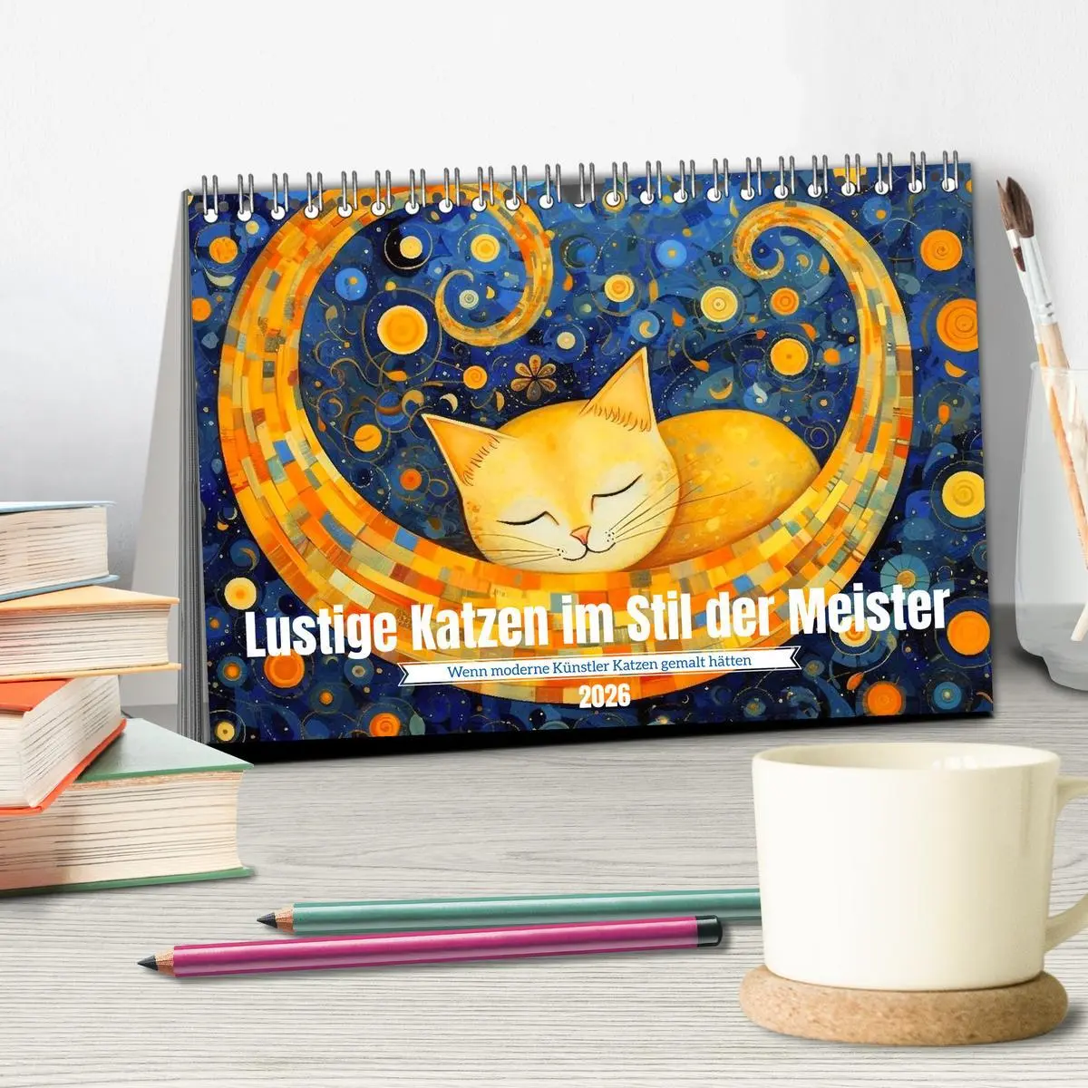 Bild: 9783457522721 | Lustige Katzen im Stil der Meister (Tischkalender 2026 DIN A5...