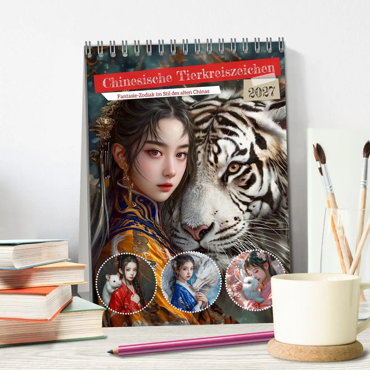 Bild: 9783569182721 | Chinesische Tierkreiszeichen - Fantasie-Zodiak im Stil des alten...
