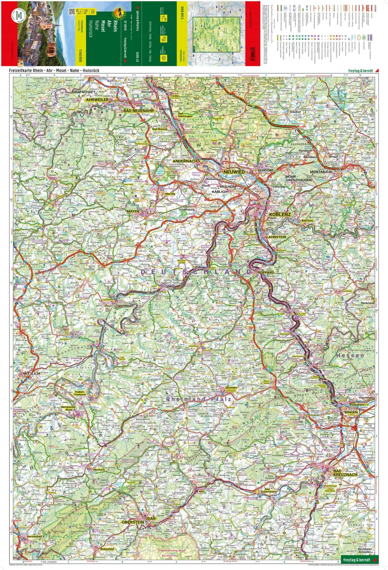 Bild: 9783707922721 | freytag &amp; berndt Freizeitkarte Rhein - Ahr - Mosel 1:140.000 | Berndt