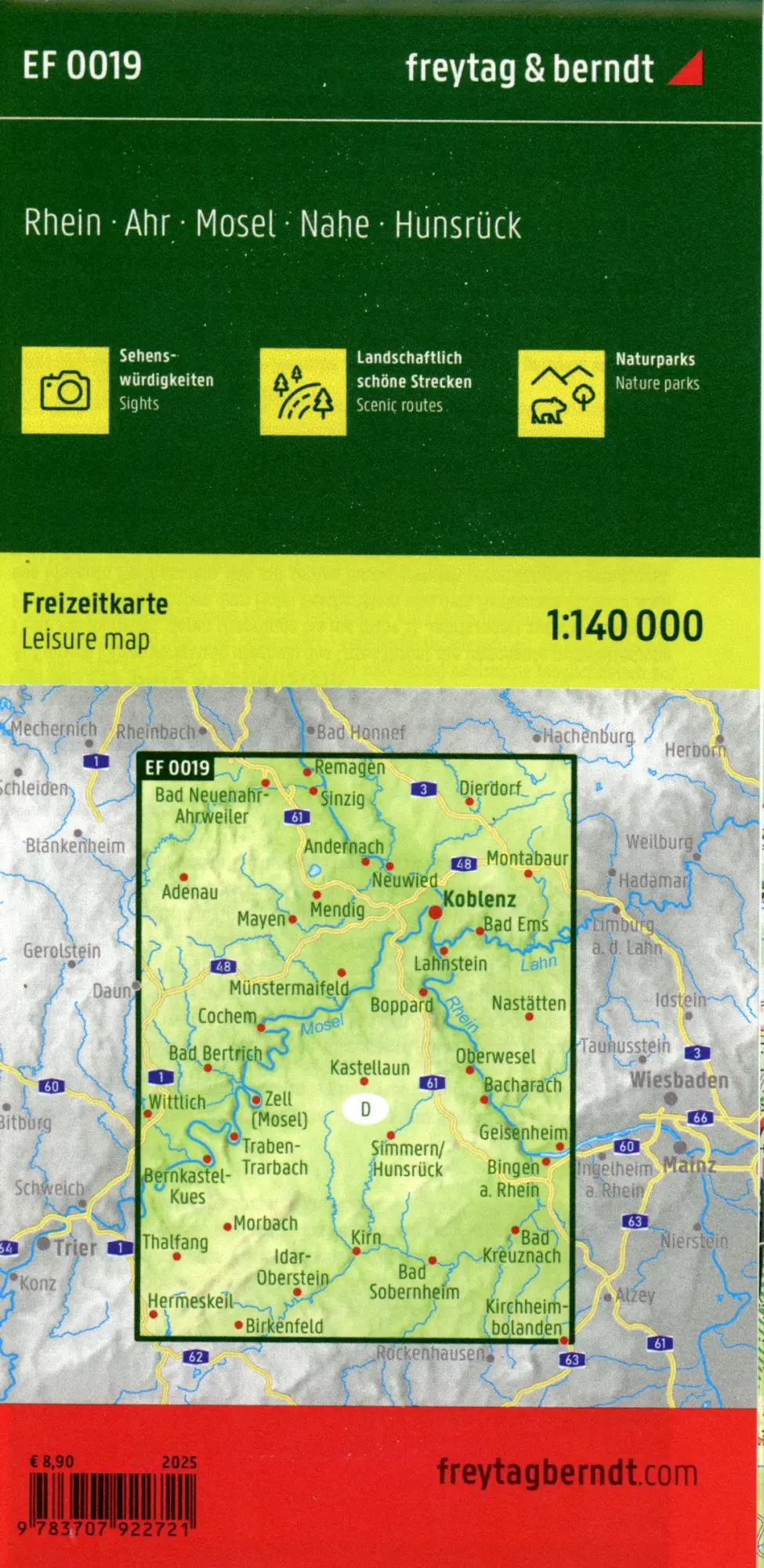 Bild: 9783707922721 | freytag &amp; berndt Freizeitkarte Rhein - Ahr - Mosel 1:140.000 | Berndt