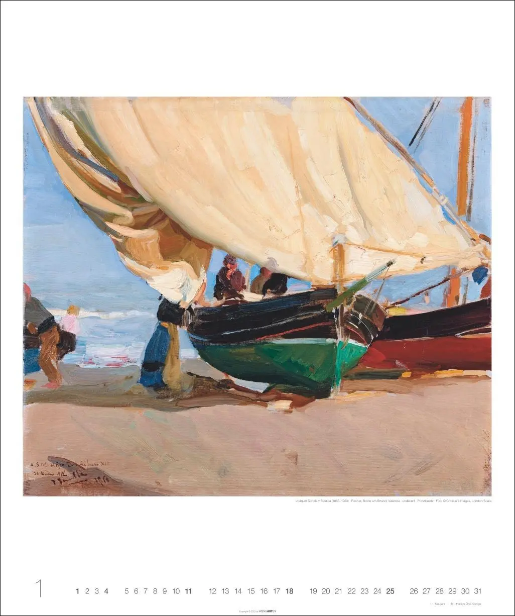 Bild: 9783839902721 | Joaquín Sorolla Edition Kalender 2026 - Sommer · Sonne · Meer | 14 S.