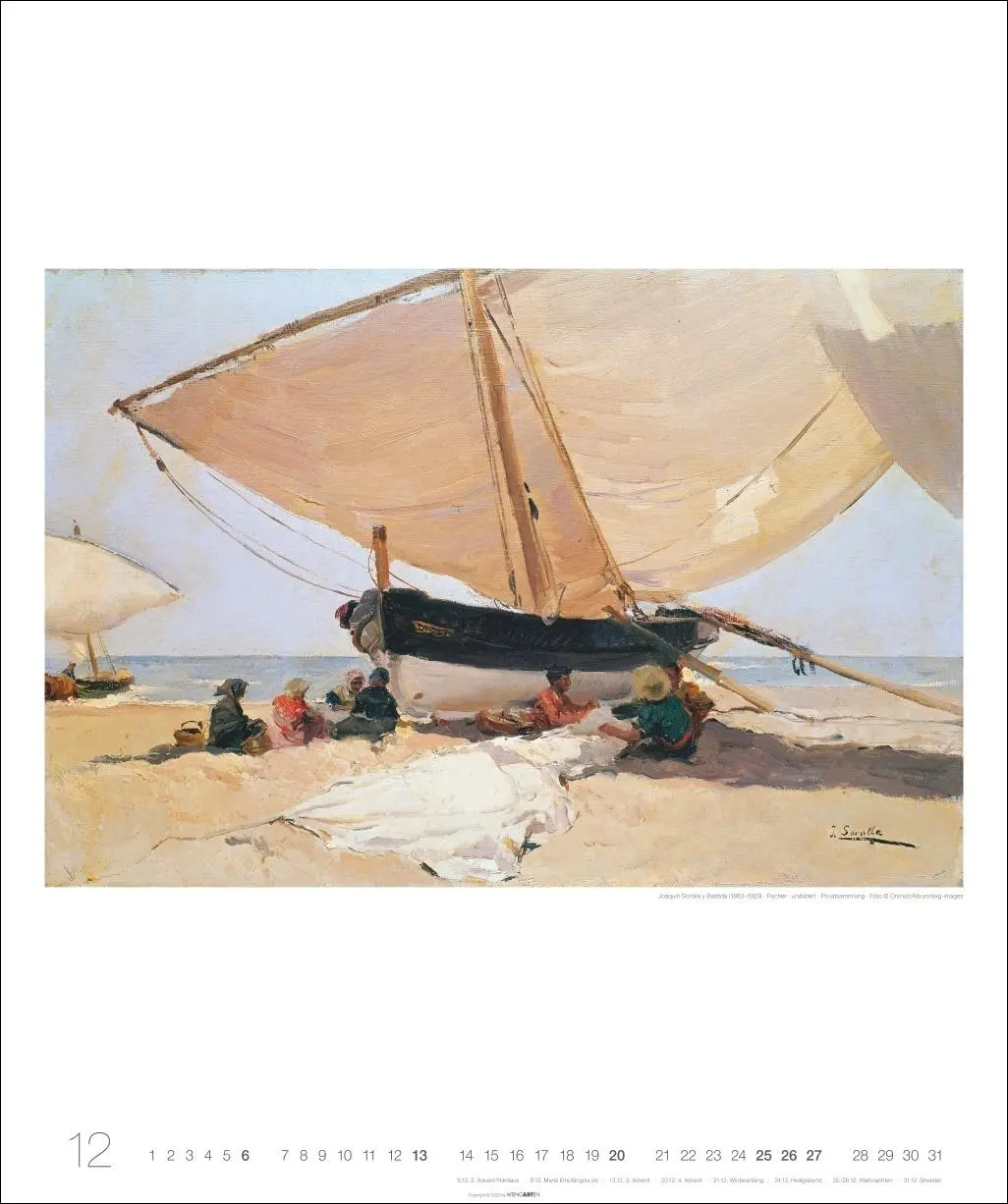 Bild: 9783839902721 | Joaquín Sorolla Edition Kalender 2026 - Sommer · Sonne · Meer | 14 S.