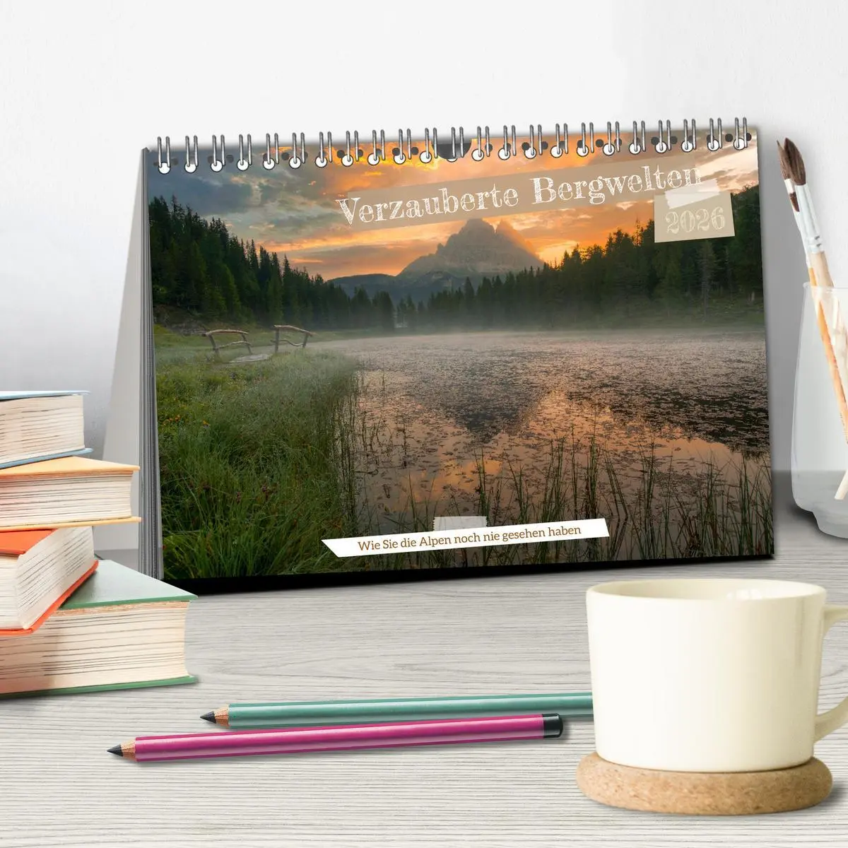 Bild: 9783457512821 | Verzauberte Bergwelten (Tischkalender 2026 DIN A5 quer), CALVENDO...
