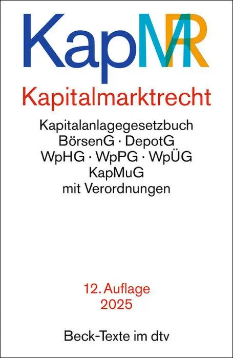 Cover: 9783423532921 | Kapitalmarktrecht | Taschenbuch | dtv-Taschenbücher Beck Texte | 2025