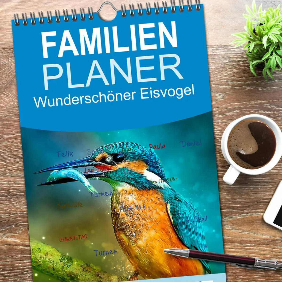 Bild: 9783516522921 | Familienplaner 2026 - Wunderschöner Eisvogel mit 5 Spalten...