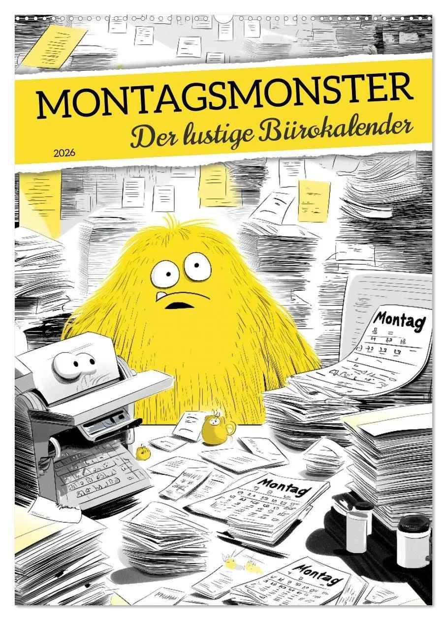 Cover: 9783516692921 | Montagsmonster - der lustige Bürokalender (Wandkalender 2026 DIN A2...