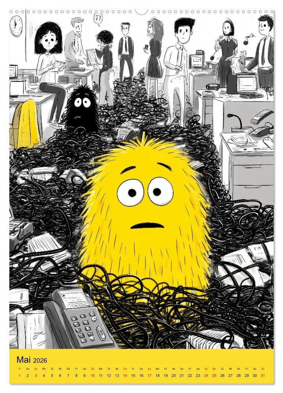 Bild: 9783516692921 | Montagsmonster - der lustige Bürokalender (Wandkalender 2026 DIN A2...