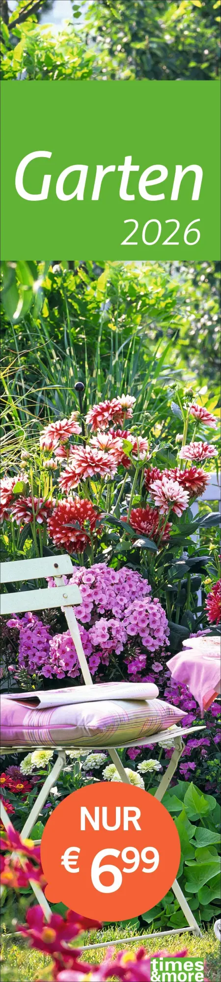 Cover: 9783756412921 | times&amp;more Garten Langplaner 2026 | Kalender | Spiralbindung | 13 S.