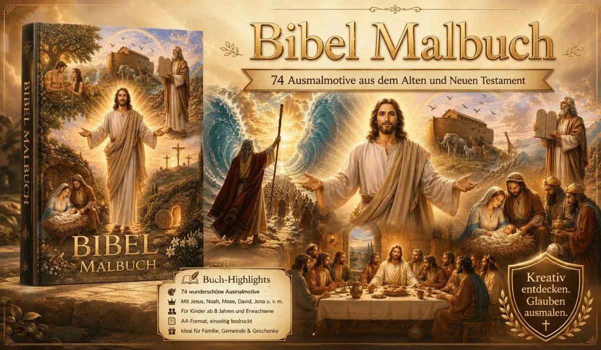 Bild: 9783986572921 | Bibel Malbuch für Kinder ab 8 Jahren und Erwachsene mit 74...
