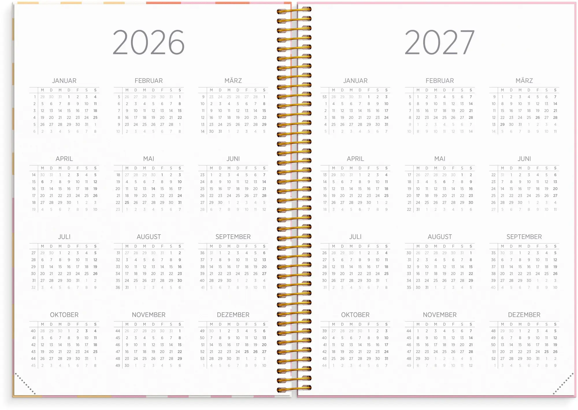 Bild: 7340188013021 | Organizer &amp; Notes A5 Checkered 26/27 17M | Schuljahresplaner 2026/2027