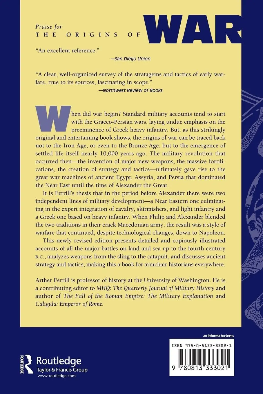 Rückseite: 9780813333021 | The Origins Of War | Arther Ferrill | Taschenbuch | Englisch | 1997