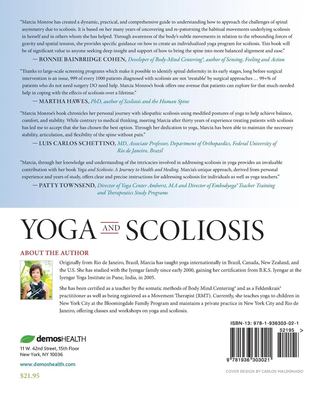 Rückseite: 9781936303021 | Yoga and Scoliosis | A Journey to Health and Healing | Monroe | Buch