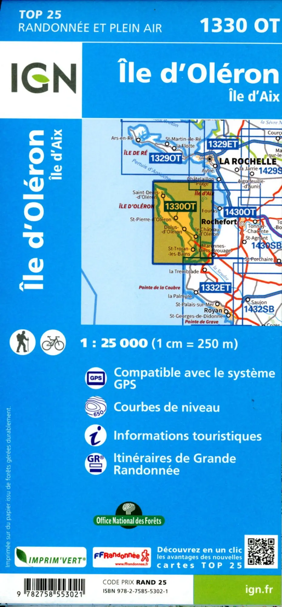 Bild: 9782758553021 | Île d'Oléron - Île d'Aix 1:25 000 | 1:25000 | (Land-)Karte | 2023