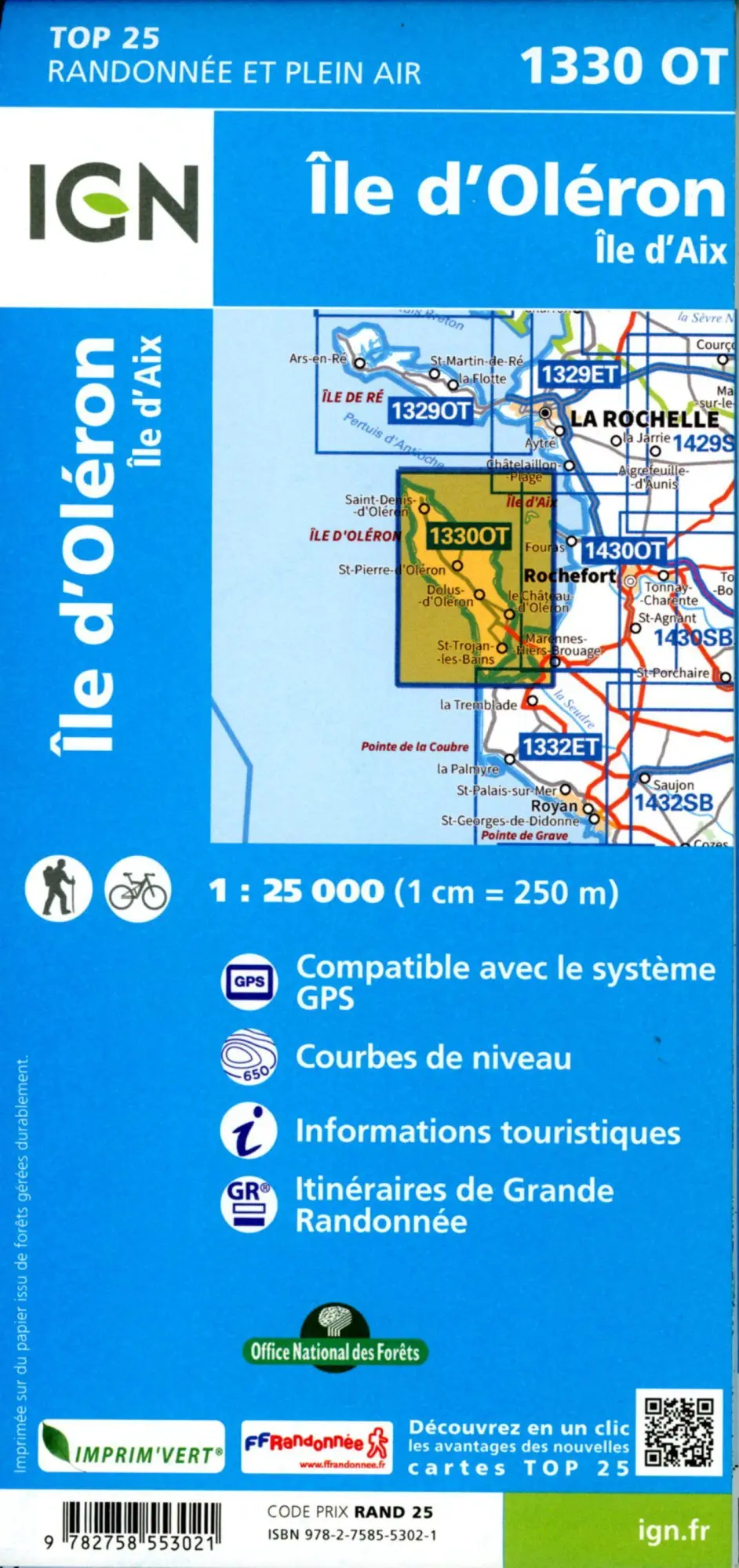 Bild: 9782758553021 | Île d'Oléron - Île d'Aix 1:25 000 | 1:25000 | (Land-)Karte | 2023