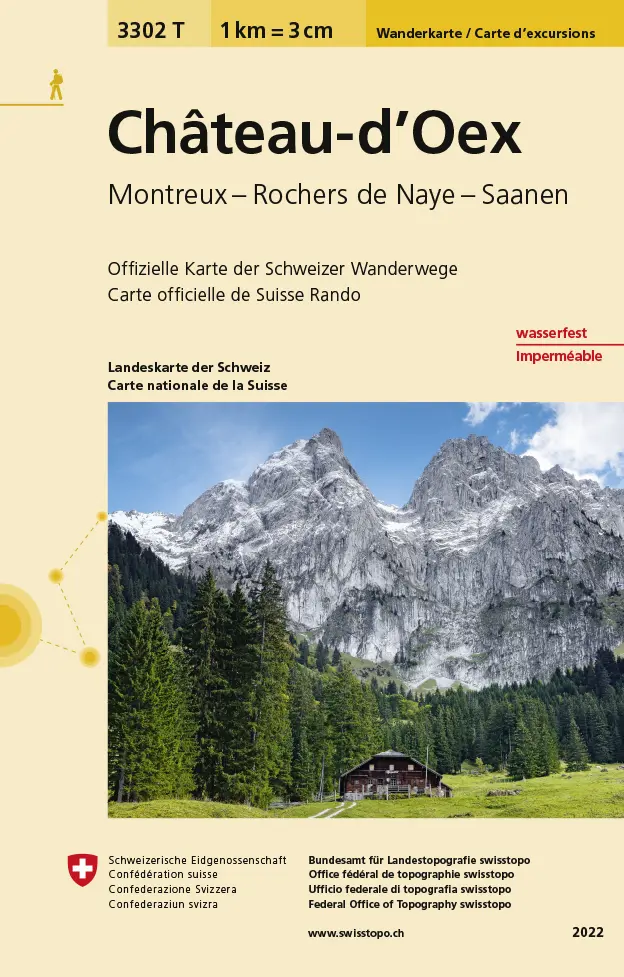 Cover: 9783302333021 | 3302T Château-d'Oex Carte d'excursions | swisstopo | (Land-)Karte