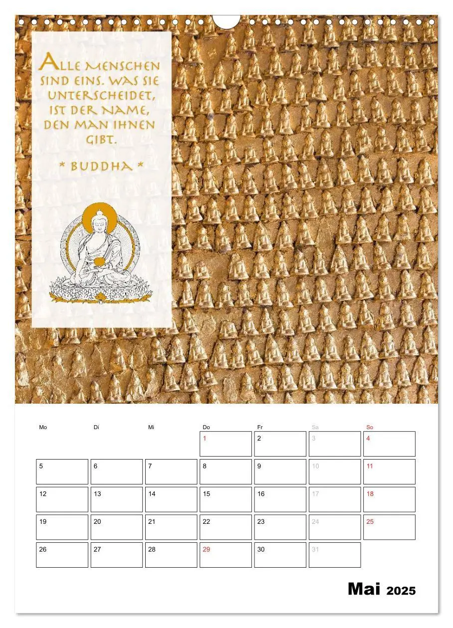 Bild: 9783457013021 | BUDDHAS ZITATE Buddhistische Weisheiten (Wandkalender 2025 DIN A3...