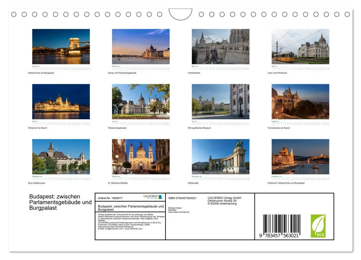 Bild: 9783457563021 | Budapest: zwischen Parlamentsgebäude und Burgpalast (Wandkalender...