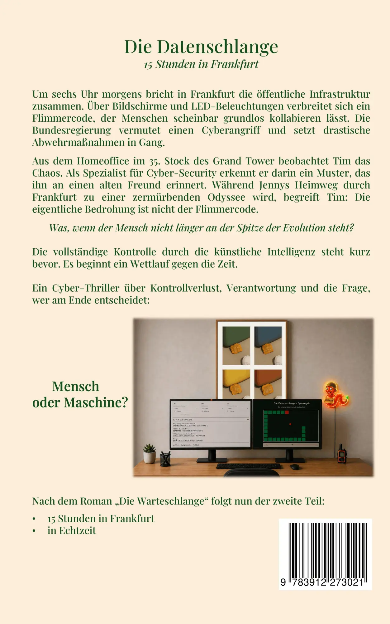 Rückseite: 9783912273021 | Die Datenschlange | 15 Stunden in Frankfurt | Till Alexander | Buch